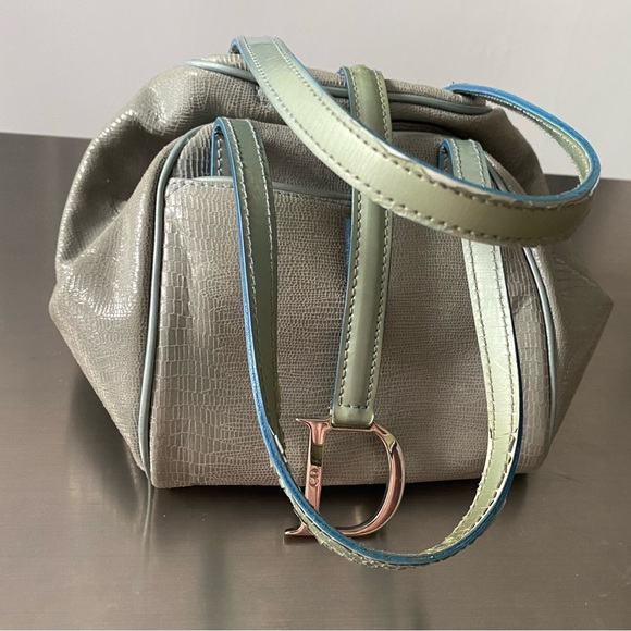 Christian Dior Suede small bag 9x7” lite blue color, used but in good shape - Picture 9 of 10